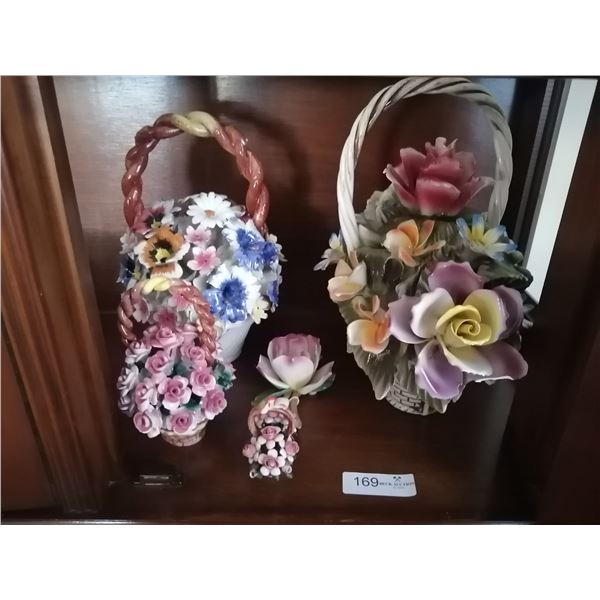 Assortment of Porcelain and Ceramic Flowers