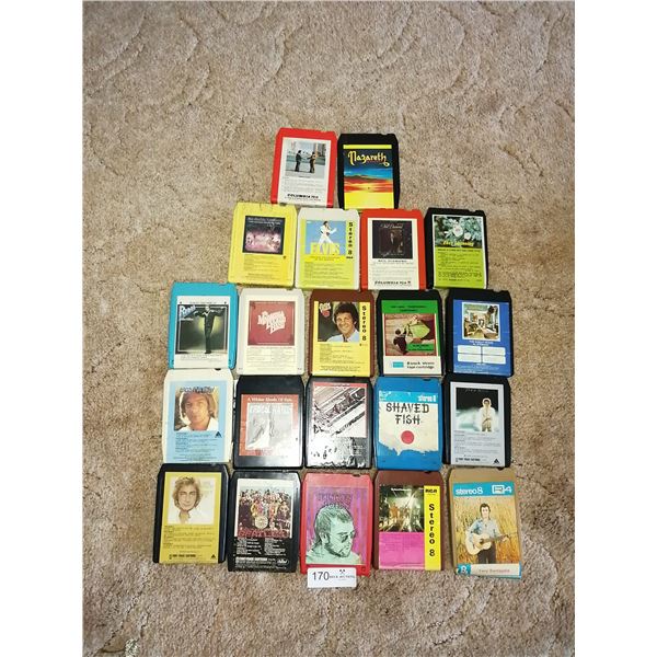 Assortment of 8-Track Tapes
