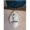 Image 2 : Nice Metal Framed Picture 19.5" Long x 15.5" Wide With a Wall Hanging Porcelain Cherub Piece