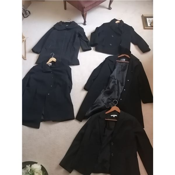 Five Women's Coats Alia Size 10 Jessica Petit Size 14 Laura Petit Size 14 Cleo Petit Medium