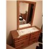 Image 1 : Wooden Chest of Drawers w/ Mirror
