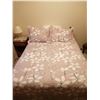 Image 1 : Double Bed with Bedframe, Headboard, Box Frame, and Mattress (Bedspreads Included)