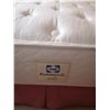 Image 2 : Double Bed with Beautiful Wooden Headboard, Sealy Posturepedic Studio Plush Mattress, and Box Spring