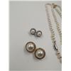 Image 3 : 3 x Pearl-Style Necklaces and 2 x Pairs of Pearl-Style Earrings