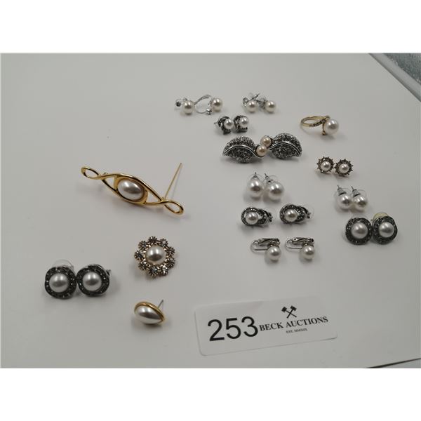 Assortment of Pearl Style Earrings