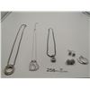 Image 1 : 3 x Necklaces and 3 x Pairs of Earring - Silver-Colored