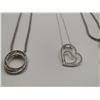 Image 2 : 3 x Necklaces and 3 x Pairs of Earring - Silver-Colored
