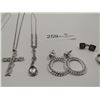 Image 3 : 3 x Necklaces and 3 x Pairs of Earrings - Silver-Colored