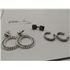 Image 4 : 3 x Necklaces and 3 x Pairs of Earrings - Silver-Colored