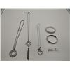 Image 1 : 3 x Necklaces and 2 x Bracelets - Silver Colored