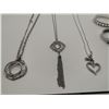 Image 2 : 3 x Necklaces and 2 x Bracelets - Silver Colored
