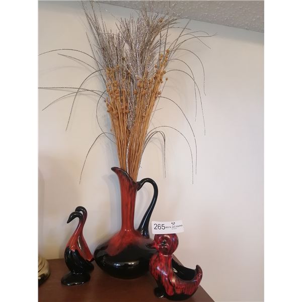 Red/Black Ceramic Pottery Decor