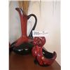 Image 2 : Red/Black Ceramic Pottery Decor