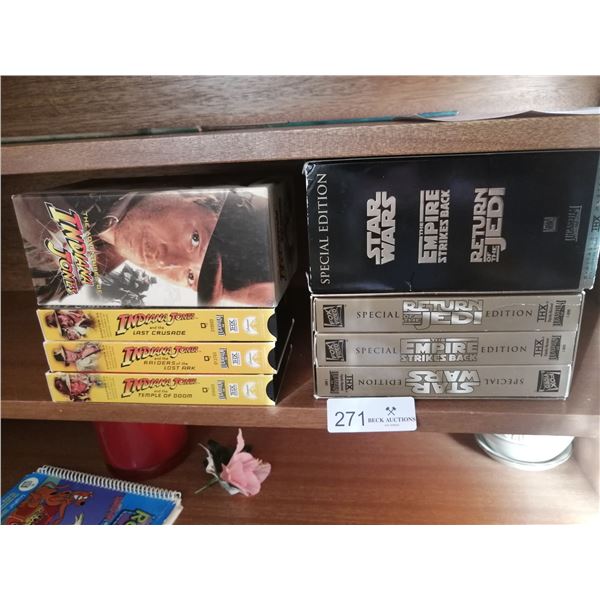 Collectible Indiana Jones and Star Wars Original Trilogy VHS Box Sets