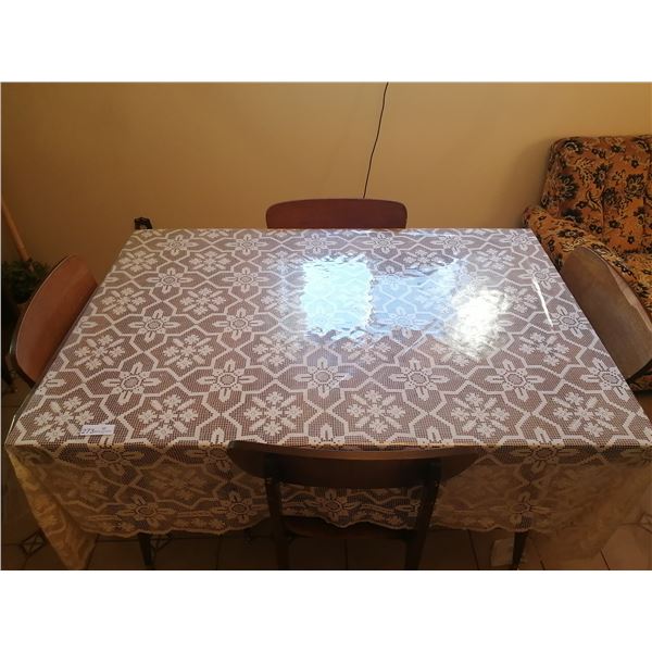 Vintage Wooden Dining Tale with 4 x Chairs