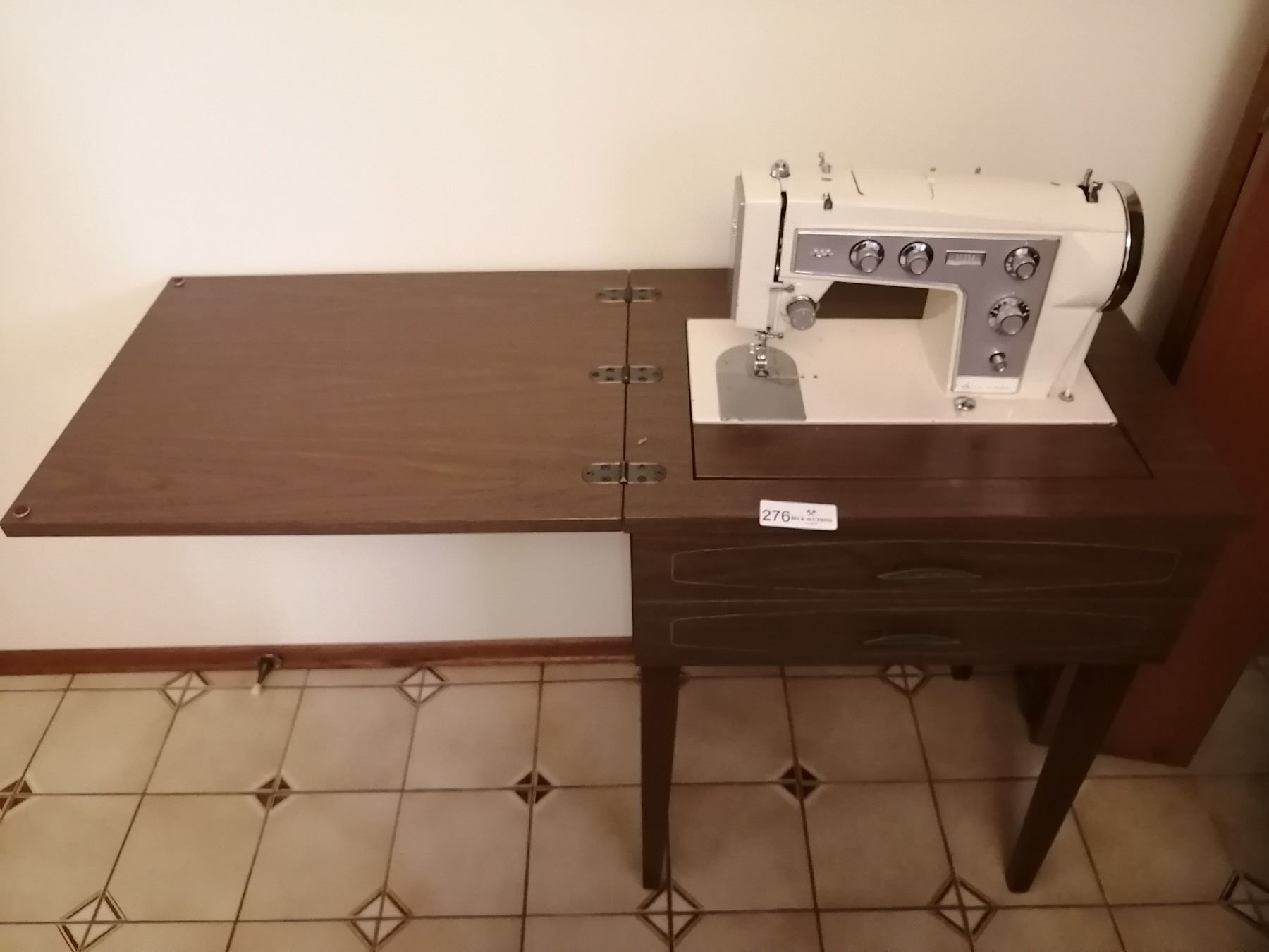 Vintage Sewing Table with Kenmore Sewing Machine - Beck Auctions Inc.