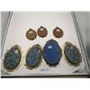 Image 4 : 7 x Vintage Metal-Framed Oval Artworks