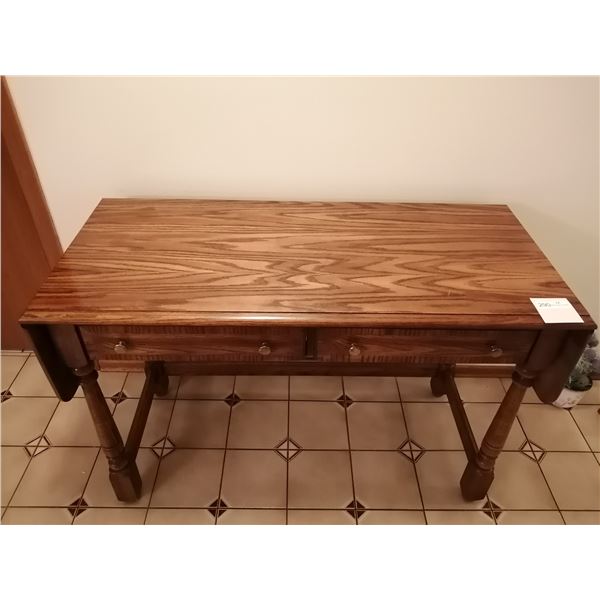 Kroehler Zebrawood Desk w/ Folding Sides
