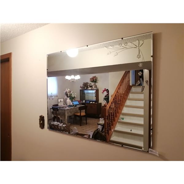 Wall Mirror w/ Floral Accents