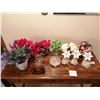 Image 1 : Assorted Artificial Flowers and Home Decor