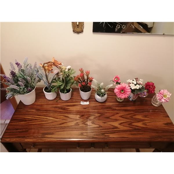 Assortment of Potted Artificial Flowers