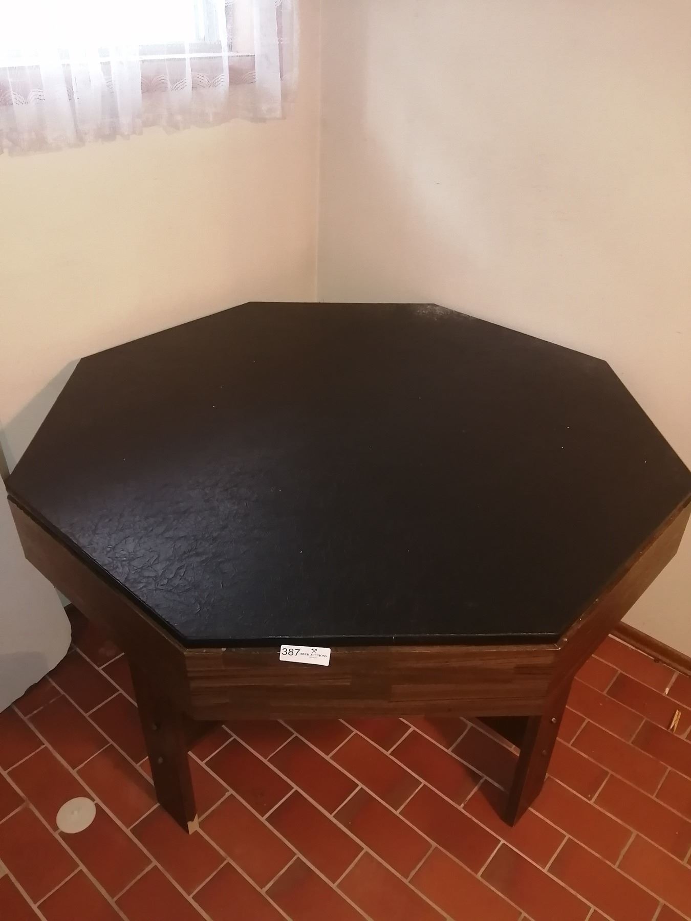 Octagonal Pool Table Octagonal Bumper Pool Table w/ Cover - Beck Auctions Inc.