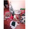Image 1 : Large Assortment of Christmas Decorations - 2 x Mini Trees, Lights, Nativity Figurines, and More!
