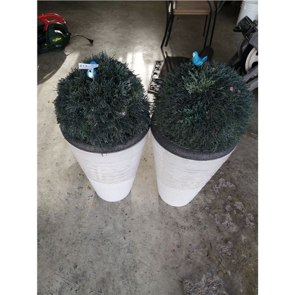2 x Potted Artificial Plants