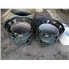 Image 3 : Assortment of Planters - Includes 2 x Iron Planter Caddies