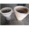 Image 2 : 2 x Planters - Plaster (1) and Ceramic (1)