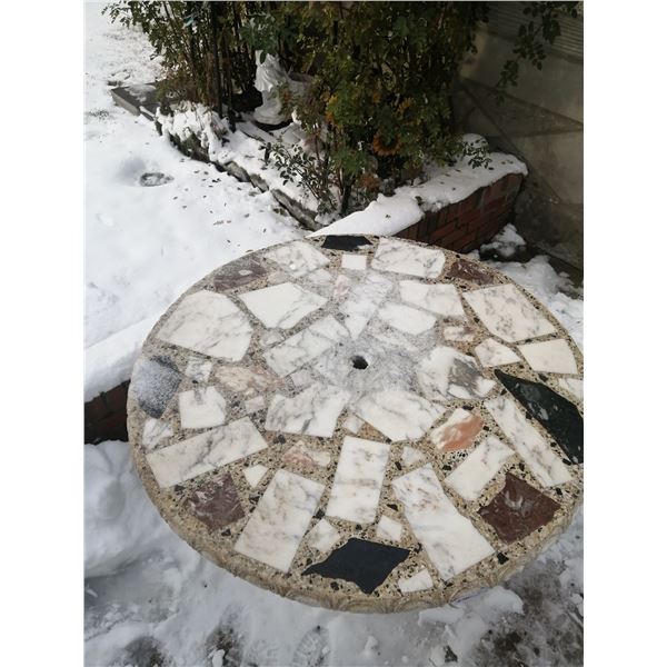 Mosaic Top Stone Outdoor Table
