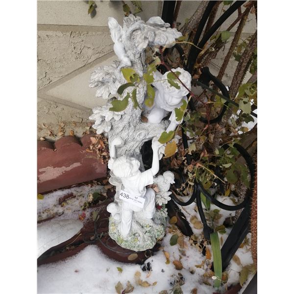 Plaster Statue of Boys Climbing Tree
