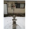Image 1 : Stone Angel Baby Birdbath/Statue on Pedestal - Includes Garden Light
