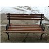 Image 1 : Wooden Outdoor Bench with Metal Frame