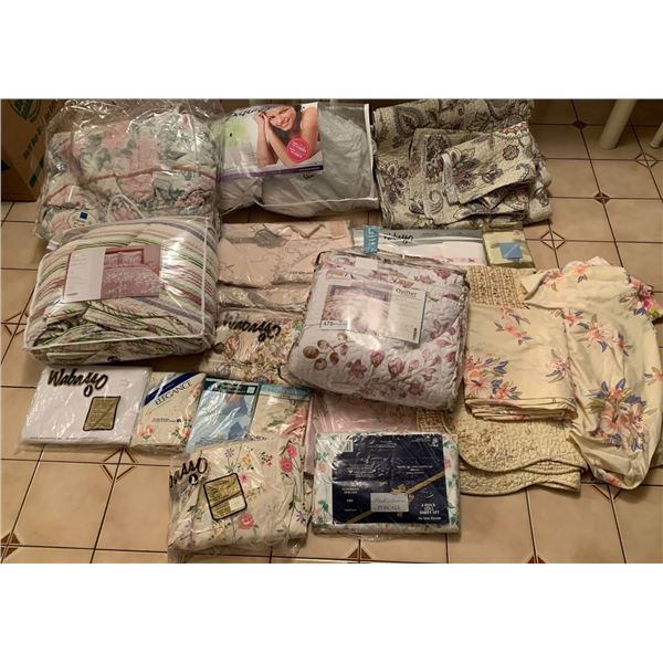 Assortment of Linens and Bedspreads