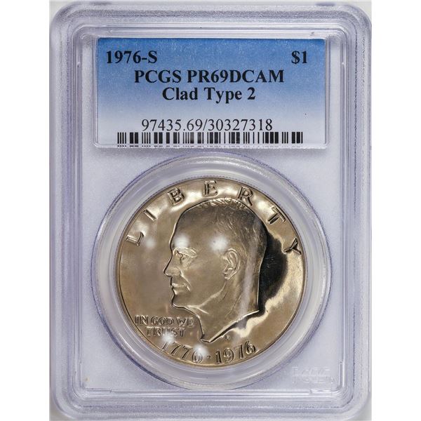1976-S Eisenhower Dollar Coin PCGS PR69DCAM