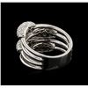 Image 3 : 14KT White Gold 0.59 ctw Diamond Ring
