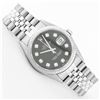 Image 3 : Rolex Mens Stainless Steel Black Diamond 36MM Datejust Wristwatch
