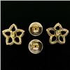 Image 3 : NEW 18K Yellow Gold 1.50 ctw Brilliant Diamond Open Star Cluster Stud Earrings