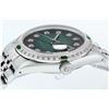 Image 7 : Rolex Mens 36 Stainless Steel Green Vignette Diamond Datejust Wristwatch