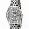 Image 1 : Rolex Ladies Stainless Steel 26MM Slate Grey String Diamond Lugs Wristwatch