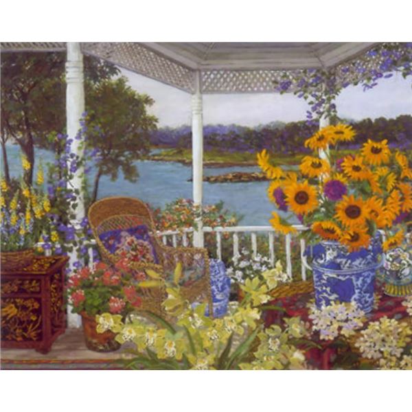 On the Veranda by John Powell on canvas