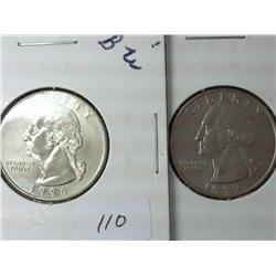 1996-D and 1997-D Washington Quarters (BU)