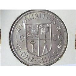 1956 Mauritus One Rupee