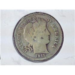 1911-D Barber Dime