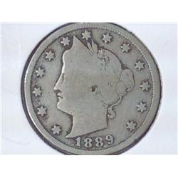 1889 Liberty "V" Nickel
