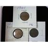 1901, 1902 And 1903 Indian Head Cents