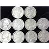 Image 1 : 10 Assorted Jefferson War Nickels (35% Silver)