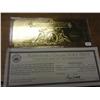 Image 1 : 1899 $2 Silver Certificated In 22K Gold Leaf