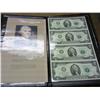 Image 1 : Uncut Sheet Of 4-2003-A Two Dollar FRN's